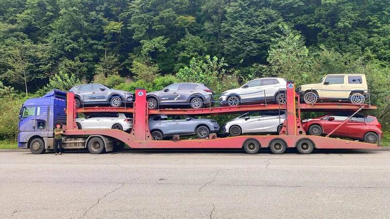 Автовоз СТС на рейсе, полный борт
